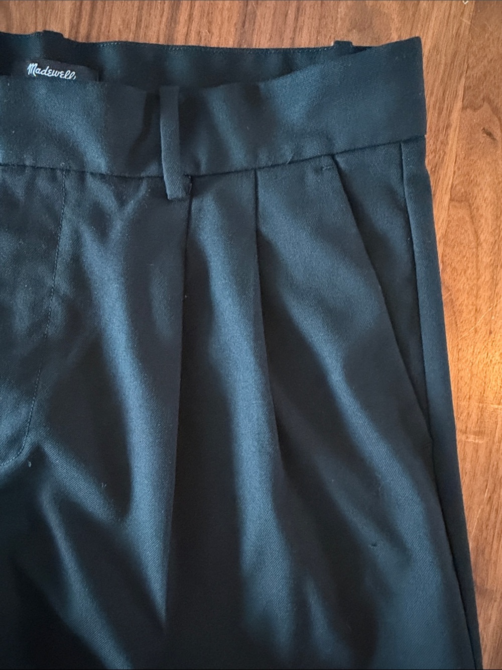 Madewell The Harlow Black Pleated Wide-Leg Trousers - Picture 3 of 5